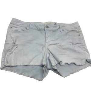 •-, Torrid Distressed Light Wash Jean Shorts B18